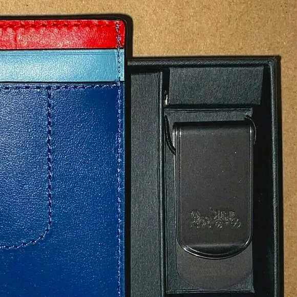COACH Boxed 3-In-1 Leather Card Case Money Clip Set - Picture 5 of 5